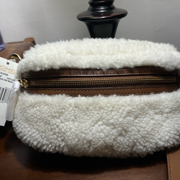 Michael Kors XS Slater Shearling Sling Bag - Picture 7 of 7